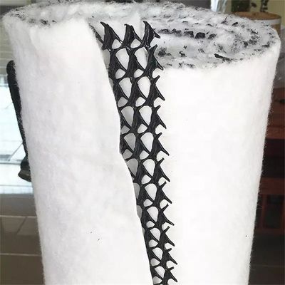 Geocompuesto de drenaje de plástico 3D con Geonet de 8 mm x 6 mm y Geotextil de fibra larga