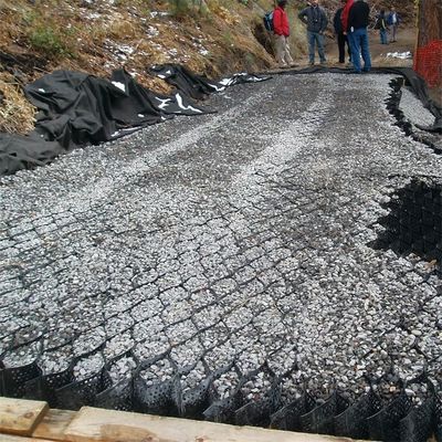 Rejilla de pavimentación de calzada de grava de geocel liso para calzada de panal de miel