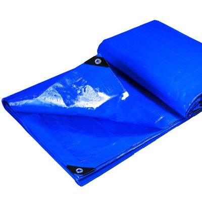 Revestimiento de techo de lonas de polietileno azul