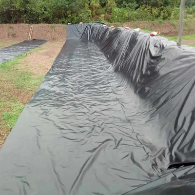 Hoja de geomembrana de HDPE doble lisa para revestimientos de impermeabilización de estanques Ancho 1m-8m