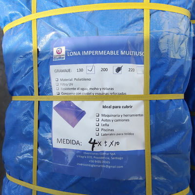 Revestimiento en PE Tejido Tejido Retardante de llamas Tarpas Tienda Tarpa Plástica Impermeable