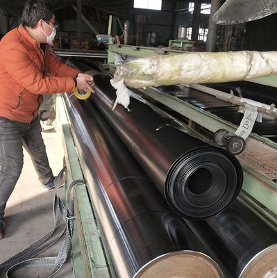 1 mm 0,75 mm Geomembrana Anti-UV Hdpe Liner de estanque para el tanque de la granja de plástico longitud 50m-100m / rollo