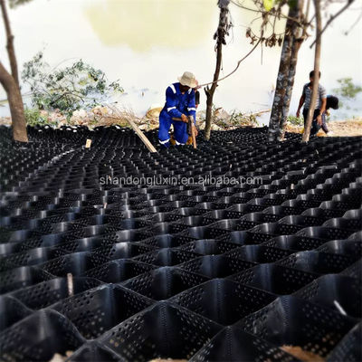 Requisitos de protección de pendientes texturizadas de espesor negro para geocell de soldadura por ultrasonidos