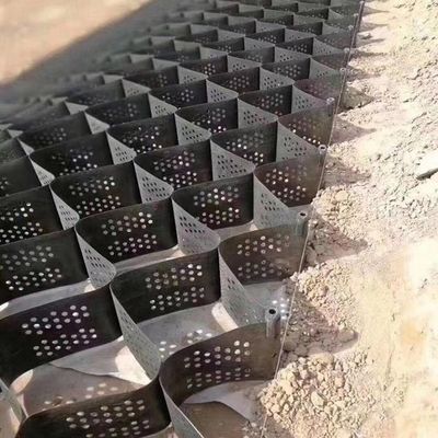 Carretera de pavimentación de grava estabilizada de plástico de panal de abejas de sótano Geocell para camino de entrada