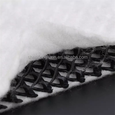 Red de drenaje compuesta tridimensional en blanco y negro Geonet Hdpe 5 mm Tapete de drenaje Tejido no tejido