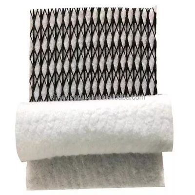 Red de drenaje compuesta tridimensional en blanco y negro Geonet Hdpe 5 mm Tapete de drenaje Tejido no tejido
