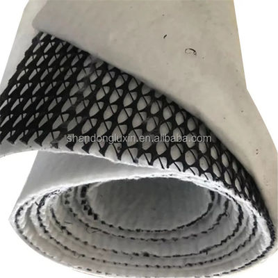 Red de drenaje compuesta tridimensional en blanco y negro Geonet Hdpe 5 mm Tapete de drenaje Tejido no tejido
