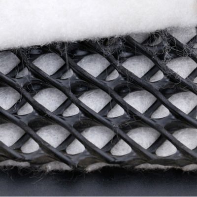 densidad Geonet de drenaje de polietileno plástico con adhesivo de geotextil de 6 mm de grosor