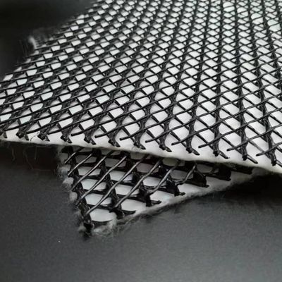 Geonet de drenaje compuesto con geotextil en el centro espesor 8 mm blanco negro anchura 4 m