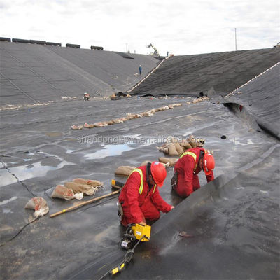 Geomembrana impermeable Geomembrana de HDPE de doble textura para inspección in situ de lagunas