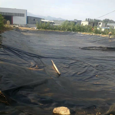 Revestimiento de estanques de agua con geomembrana de HDPE de 1,5 mm negro para superficies de doble textura de piscifactorías
