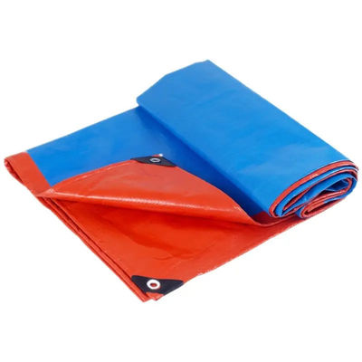 Tejido PE revestido de Blue Orange Tarpaulin Roll para el estilo Plaid
