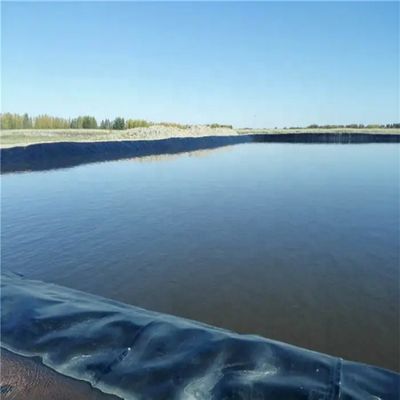 1mm HDPE Geomembrane Liner de estanque para el proyecto de estanque de presa en Singapur Impermeable Negro Azul