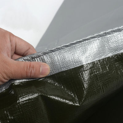 500D-1500D PE recubierto de barniz impermeable de hojas de tienda de campaña Tejido de refugio para el techo del camión