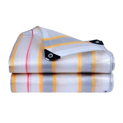 Tarpaola de rayas amarillas impermeable para protección de sombrillas al aire libre