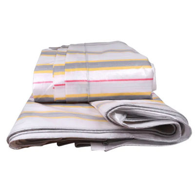 Tarpaola de rayas amarillas impermeable para protección de sombrillas al aire libre