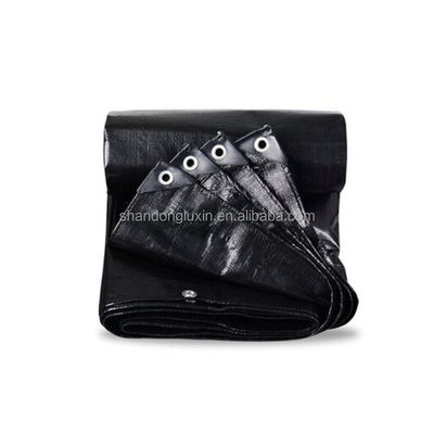 Tarpa negra con 500D-1500D Cuenta de hilos Tarpa impermeable hoja de trabajo pesado HQ 250 g/sm
