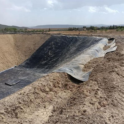 Superficie lisa Geomembrana de alta densidad de 1 mm-3 mm de espesor para presas de estanques y la laguna