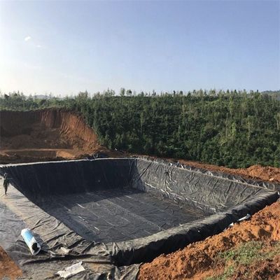 Estilo de diseño industrial 250 Mic Black Polyethylene Film HDPE Geomembrane Sheet para la construcción en Sudáfrica