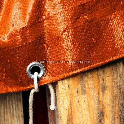 Rollo de lonas PE ligero para el origen Uea hoja naranja en 500D-1500D