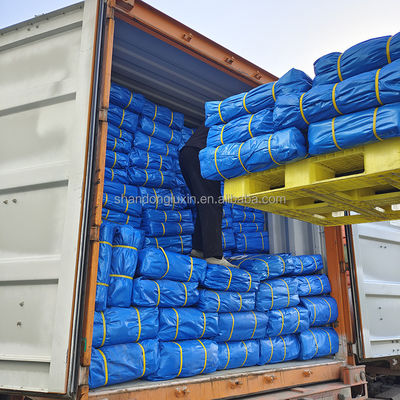 Rolos de lonas de PE de 4 m de peso ligero azul/naranja para camiones