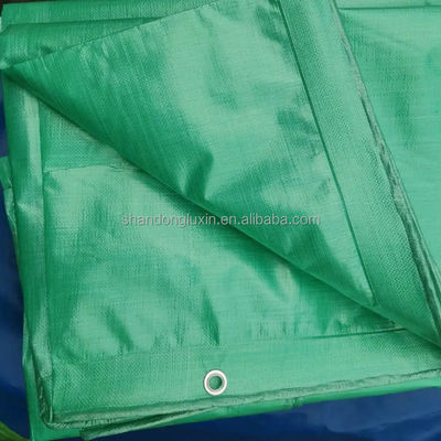 Densidad personalizada 6*6-16*16 PE cubierta de lona para camiones 100% resistente al agua verde