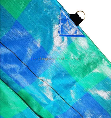 Polígono de tela de tejido PE en plata verde con diseño resistente al agua y ligero