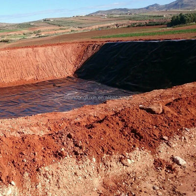 Geomembrana negra de HDPE respetuosa con el medio ambiente para estanques de pescado ASTM GRI-GM13