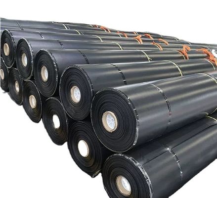 Geomembrana negra de 1 mm 2 mm para estanques de peces y vertederos que cumplen con los requisitos del cliente
