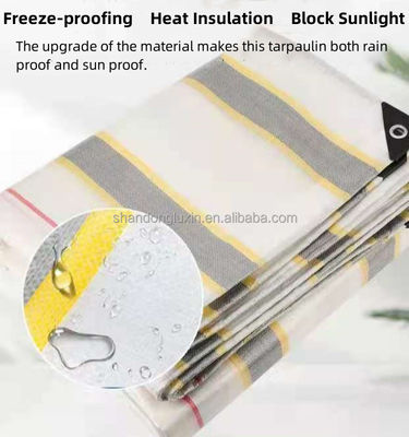 Estripa de estilo Pe Tarpaulin 100% de plástico virgen Tarpas impermeables para la protección al aire libre