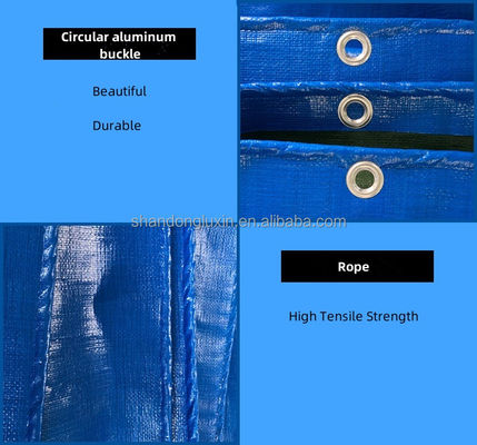 240 g de lonas impermeables de PE Tienda azul lonas impermeables de Hdpe con densidad 6*6-16*16
