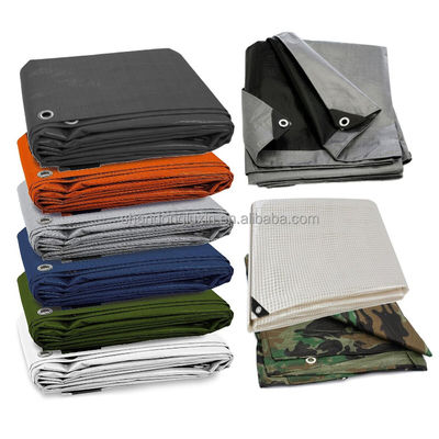 Tarta impermeable de lonas de PE verde para jardín camping camión barco personalizable anti-UV