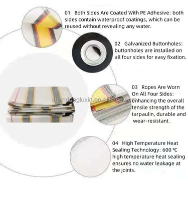 Tarpa resistente a las manchas para cubrir camiones de 50 a 300 gramos de diseño plegable de tela de PVC