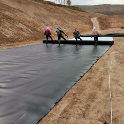 Superficie doble lisa Geomembrana de 1 mm para resistencia a altas y bajas temperaturas en negro