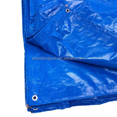 Cubra sus objetos al aire libre con lona de polietileno azul a prueba de lluvia y humedad
