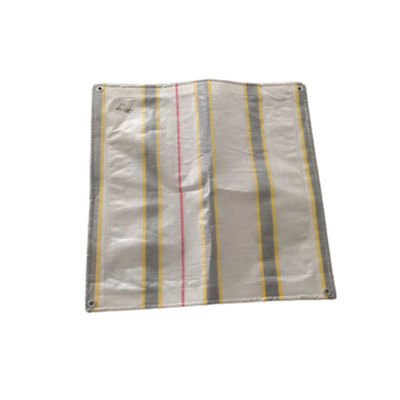 Alta dureza superficial de lonas rayadas PE en gris amarillo para impermeabilización prefabricada