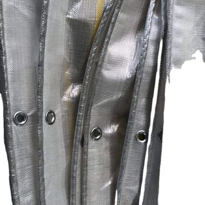 Alta dureza superficial de lonas rayadas PE en gris amarillo para impermeabilización prefabricada