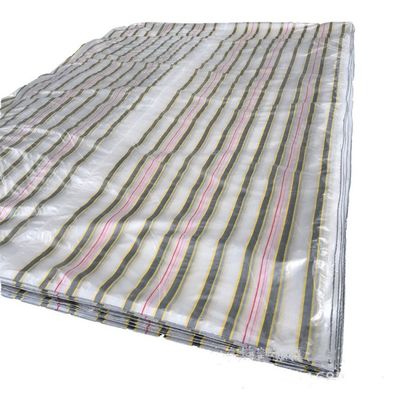 Alta dureza superficial de lonas rayadas PE en gris amarillo para impermeabilización prefabricada