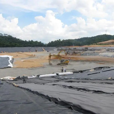 Geomembrana de HDPE de 1 mm para estanques de peces y vertederos Ancho 1m-8m Inspección in situ Durable