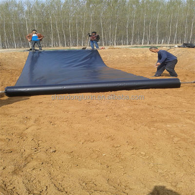 espesor 0,2 mm-2,8 mm Geomembrana de HDPE para el revestimiento de estanques de peces y el revestimiento de presas en estanques de relaves