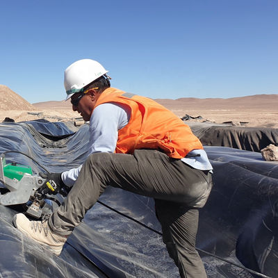 Superficie doble lisa 0,5 mm de estanque de piscifactoría con geomembrana impermeable