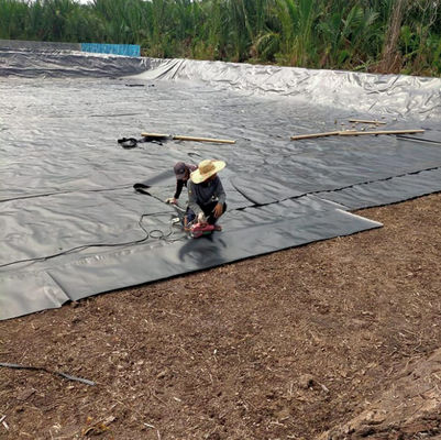 1m-8m de ancho doble liso negro HDPE de estanque para piscinas de cultivo de pescado camarón