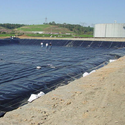 1.5mm Geomembrana de HDPE negra lisa para entornos exteriores