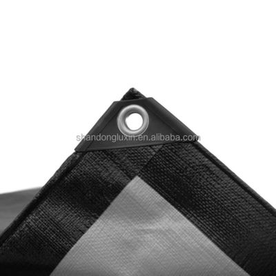 Tarpaulín PE negro para cubiertas impermeables y resistentes al polvo en tamaños de 3x4m 4x5m 4x6m