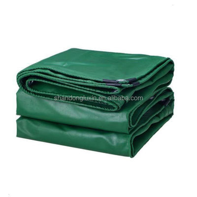 Cubierta de lonas impermeable de peso medio en verde azul para protección contra todo tipo de condiciones climáticas