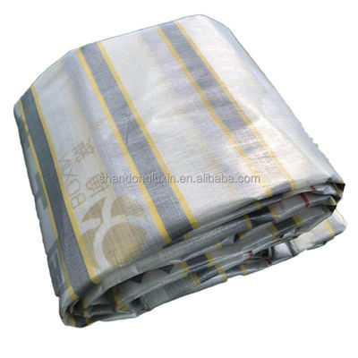 Tejido de lonas PE con rayas recubiertas impermeable al polvo impermeable al sol