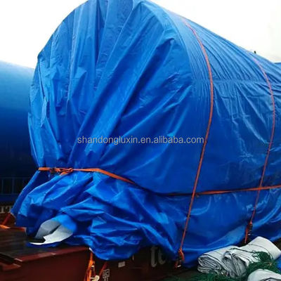 Doble impermeable azul plano cubierta de lonas PE para el almacenamiento de camiones Diseño personalizado